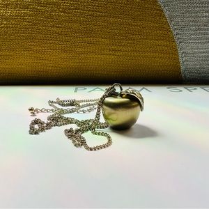 Whimsical Vintage Apple Pendant Necklace